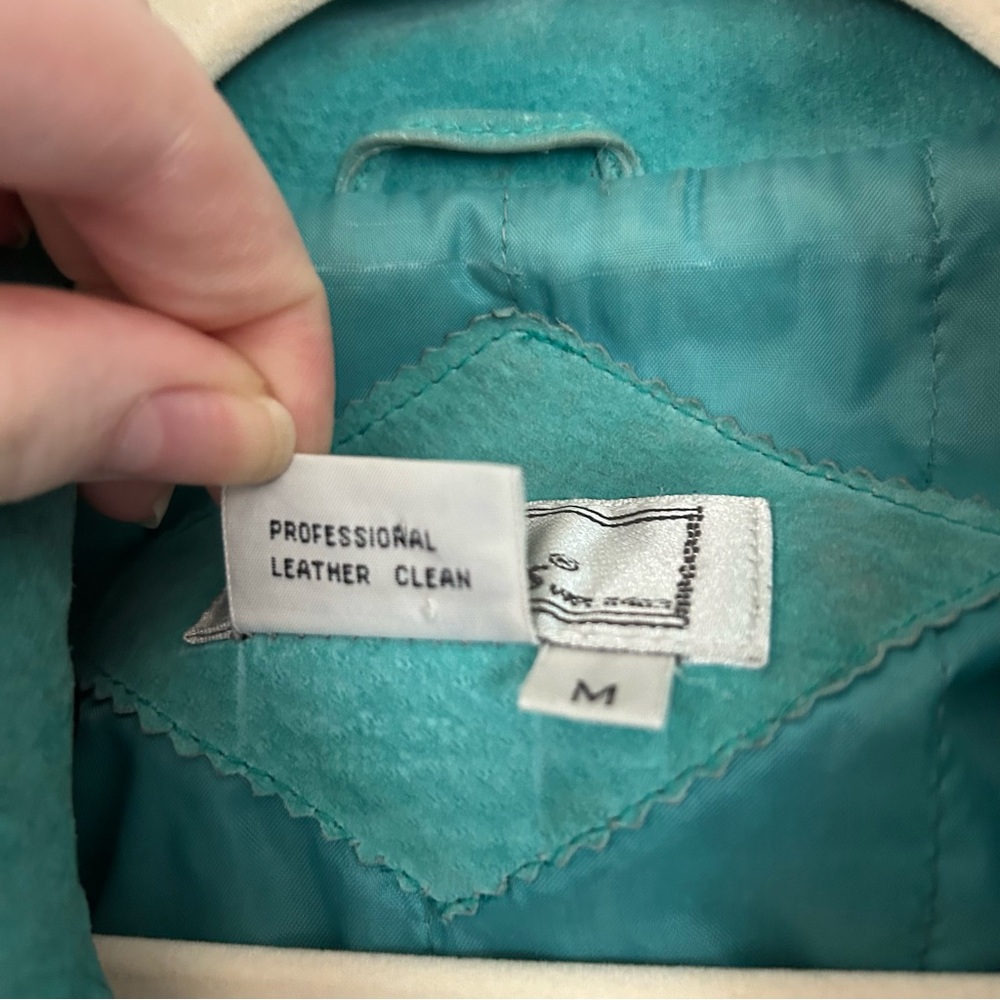 Chance Encounters Teal Suede Jacket - image 6